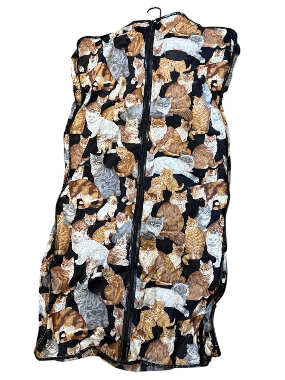Vintage Viator Cat Print Garment Hanging Bag- Double Sided